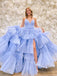 Elegant V-neck Sleeveless Side slit A-line Long Prom Dress,SW2026