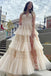 Elegant V-neck Sleeveless Side slit A-line Long Prom Dress,SW2037