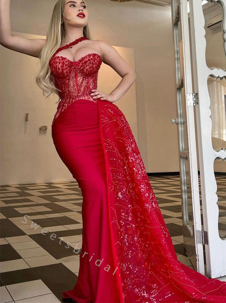 Sexy strapless Sweetheart Mermaid Long Prom Dress,SWS2059