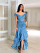 Sexy V-neck Sleeveless Ruffle Mermaid Long Prom Dress,SWS2077
