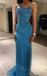 Sexy One Shoulder Sleeveless Mermaid Floor Length Prom Dress,SWS2181