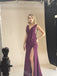 Simple V-neck Side Slit Mermaid Floor Length Prom Dress,SWS2413