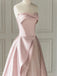 Elegant Strapless Sleeveless A-line Long Prom Dress,SWS2046