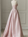 Elegant Strapless Sleeveless A-line Long Prom Dress,SWS2046