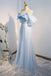 Cute Off Shoulder Sleeveless A-line Floor Length Prom Dress,SWS2173
