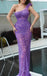 Sexy One Shoulder Sleeveless Mermaid Long Prom Dress,SWS2127