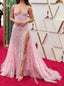 Sexy Spaghetti straps V-neck  Side slit A-line Long Prom Dress,SW2002
