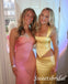 Yellow Sleeveless Mermaid Two-Pieces Long Floor Length Prom Dress,SWS2563