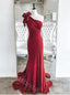 Sexy One Shoulder Sleeveless Mermaid Floor Length Prom Dress,SWS2177