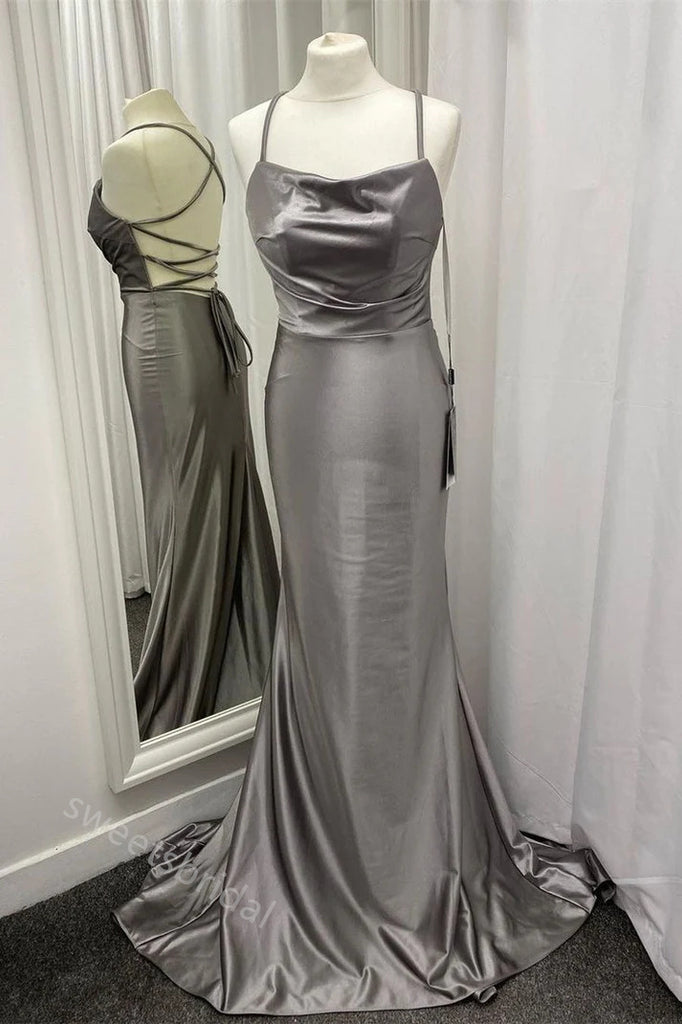 Sexy Jewel Sleeveless Mermaid Long Floor Length Prom Dress,SWS2363