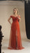 Sexy Off Shoulder Sleeveless Side Slit A-line Floor Length Prom Dress,SWS2396