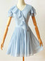 Mismatched V-neck Sleeveless A-line Short Mini Homecoming Dress, BTW355