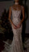 Sparkly Square Sleeveless Mermaid Long Floor Length Prom Dress,SWS2373