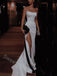 Sexy Strapless Sleeveless Side Slit Mermaid  Long Prom Dress,SWS2142