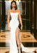 Sexy Strapless Sleeveless Side Slit Mermaid  Long Prom Dress,SWS2142