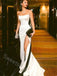 Sexy Strapless Sleeveless Side Slit Mermaid  Long Prom Dress,SWS2142