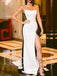 Sexy Strapless Sleeveless Side Slit Mermaid  Long Prom Dress,SWS2142
