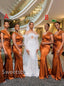 Mismatched Elegant One shoulder Sleeveless Mermaid Long Bridesmaid Dressess, SWE1397