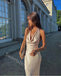 Sexy Jewel Sleeveless Open Back Mermaid Floor Length  Prom Dress,SWS2282