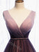 Elegant V-neck Sleeveless  A-line Long Prom Dress,SWS2137