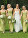 Mismatched Elegant Sweetheart Sleeveless A-line Simple Long Mermaid Dressess, SWE1379