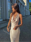 Sexy Jewel Sleeveless Open Back Mermaid Floor Length  Prom Dress,SWS2282