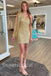Elegant One shoulder Sheath Short Mini Homecoming Dress, BTW375