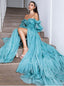 Sexy Sweetheart Off shoulder Side slit A-line Long Prom Dress,SW2019