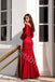 Elegant Off shoulder Long sleeves Side slit Sheath Long Prom Dress,SW1992
