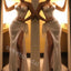 Sparkly Sweetheart Sleeveless Side Slit Mermaid Floor Length Prom Dress,SWS2266