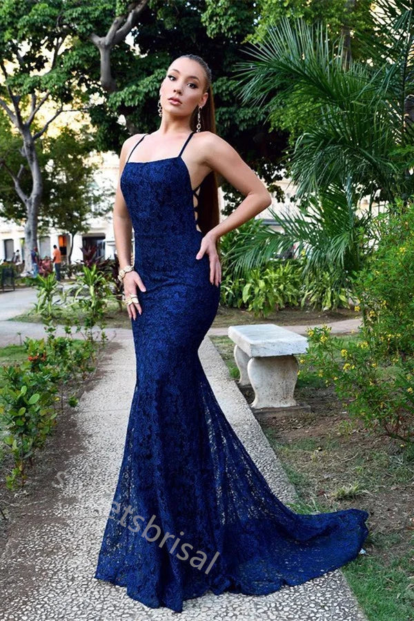 Sexy Square Sleeveless Mermaid Floor Length Prom Dress,SWS2226