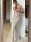 Sparkly Spaghetti Straps Sleeveless Mermaid Floor Length  Prom Dress,SWS2283