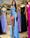Sexy V-neck Sleeveless Side Slit Mermaid Long Prom Dress,SWS2122