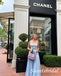 Blue Sweetheart Sweetheart Sleeveless A-line Floor Length Prom Dress,SWS2528