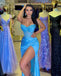 Sexy V-neck Sleeveless Side Slit Mermaid Long Prom Dress,SWS2122