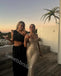 Sparkly Spaghetti Straps Sleeveless Mermaid Floor Length  Prom Dress,SWS2283