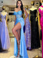 Sexy V-neck Sleeveless Side Slit Mermaid Long Prom Dress,SWS2122