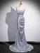 Sparkly Spaghetti Straps Sleeveless Mermaid Floor Length  Prom Dress,SWS2296
