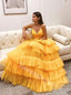 Elegant V-neck Sleeveless A-line Long Prom Dress,SW2027