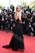 Sexy V-neck Sleeveles Side slit A-line Long Prom Dress,SW2006