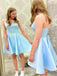 Elegant Square Sleeveless A-line Short Mini Homecoming Dress, BTW368