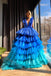 Sexy V-neck Sleeveless A-line Floor length Prom Dress,SWS2159