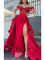 Sexy Sweetheart Off shoulder Side slit Mermaid Long Prom Dress,SWS2053