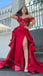 Sexy Sweetheart Off shoulder Side slit Mermaid Long Prom Dress,SWS2053