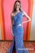Sparkly Ones Shoulder Side Slit Floor Length Prom Dress,SWS2567