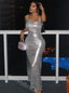 Sparkly Jewel Sleeveless Sheath Floor Length Prom Dress,SWS2387