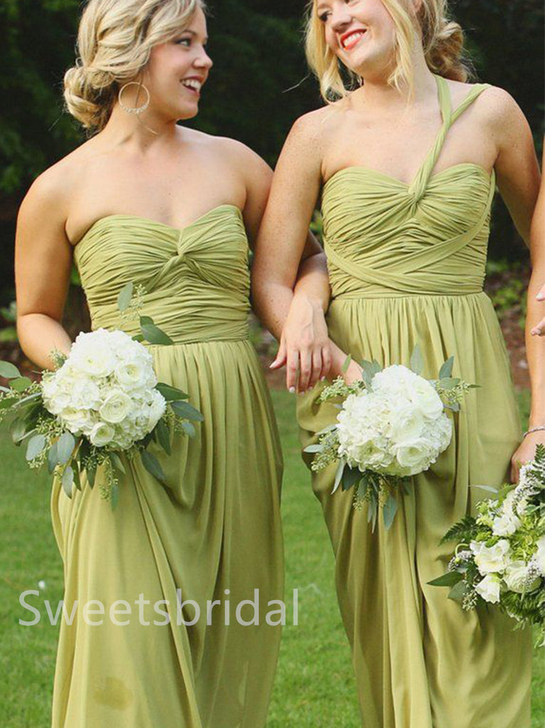 Mismatched Elegant Sweetheart Sleeveless A-line Simple Long Mermaid Dressess, SWE1379