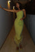 Moss Green One Shoulder Sleeveless Sheath Long Prom Dress,SWS2326