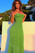 Sexy Square Neckline Sleeveless Side Slit Sheath  Long Prom Dress,SWS2139