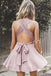Elegant V-neck Sleeveless A-line Short Mini Homecoming Dress, BTW342